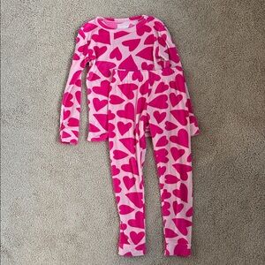 Cat & Jack Snuggly Soft Pink Heart Pajama Set, 6